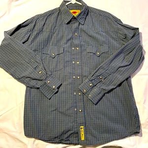 Larry Mahan Cowboy Collection authentic western pearl snap l/s mens XL